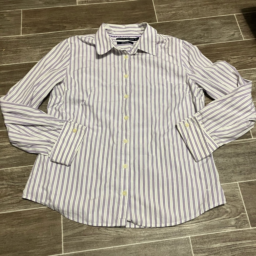Striped Button-Up Shirt